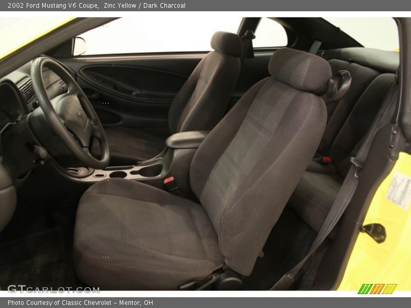Zinc Yellow / Dark Charcoal 2002 Ford Mustang V6 Coupe