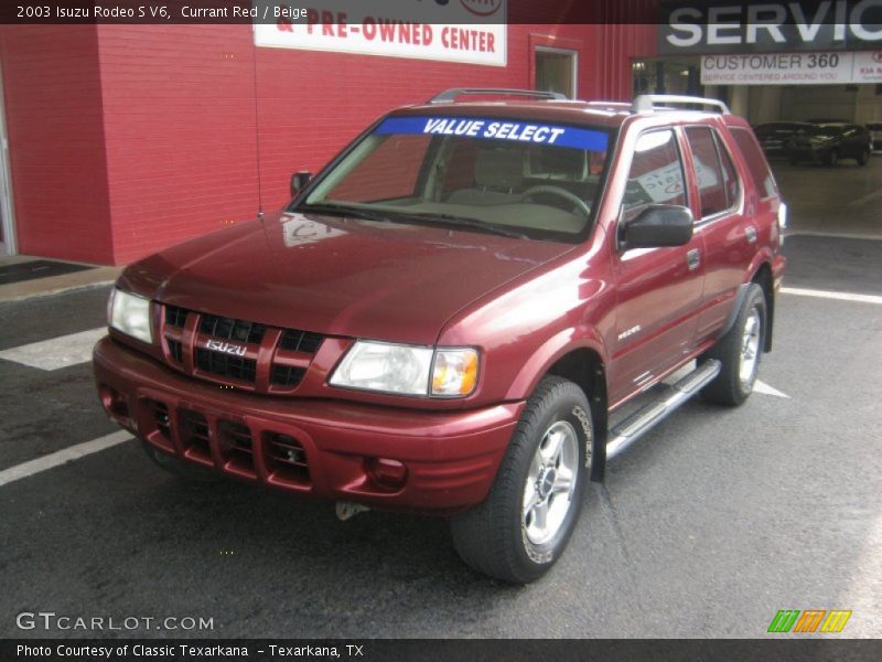 Currant Red / Beige 2003 Isuzu Rodeo S V6