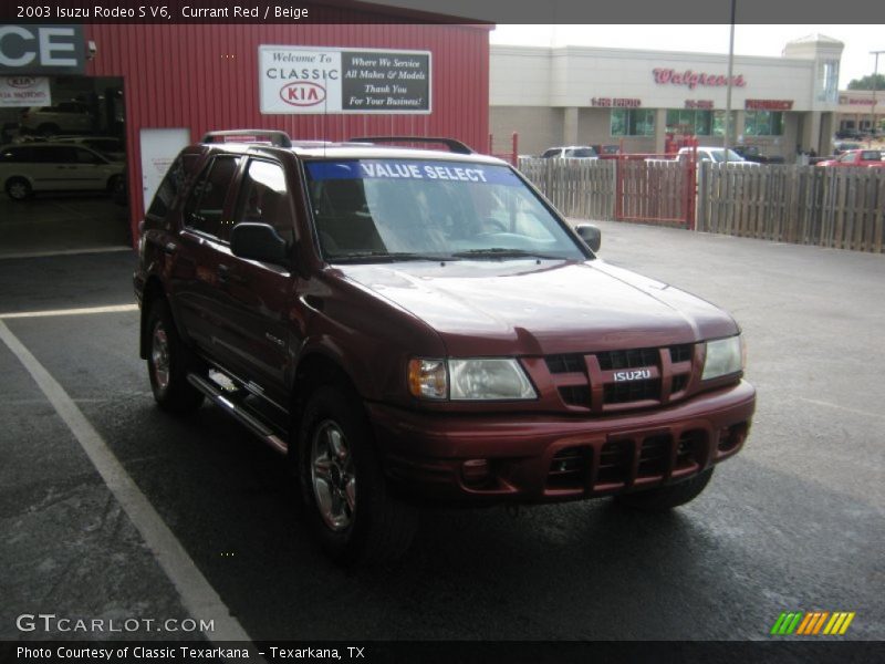 Currant Red / Beige 2003 Isuzu Rodeo S V6