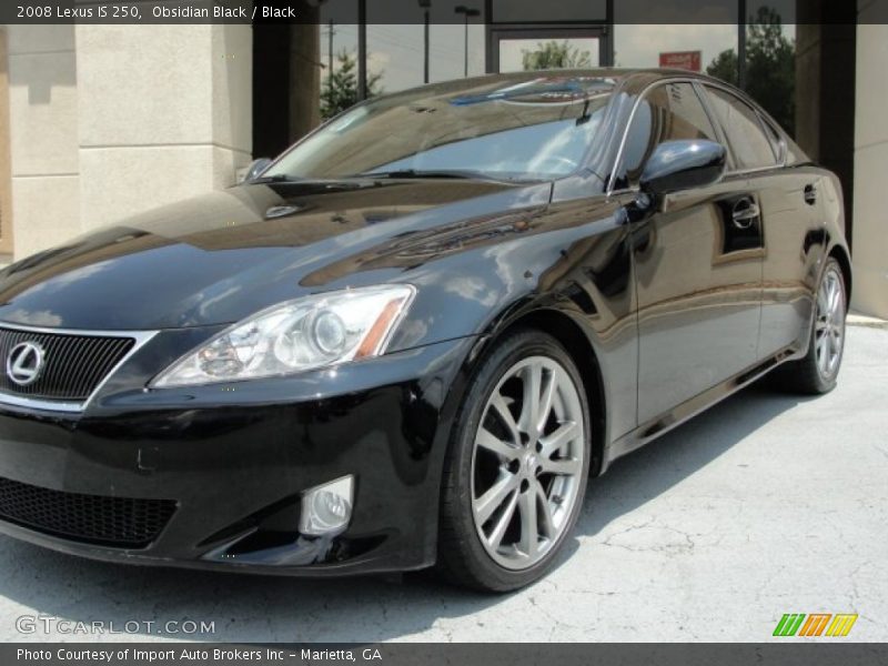 Obsidian Black / Black 2008 Lexus IS 250