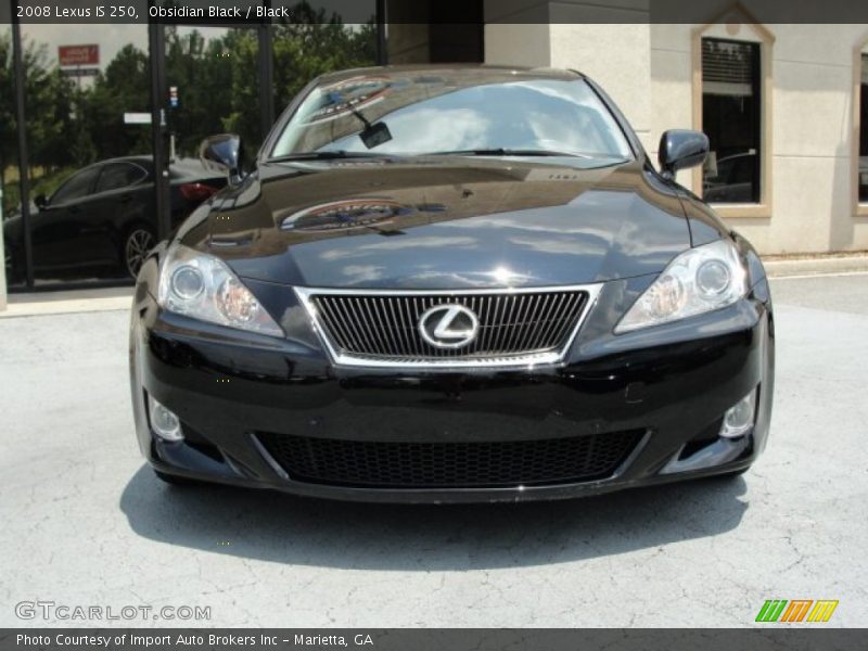 Obsidian Black / Black 2008 Lexus IS 250