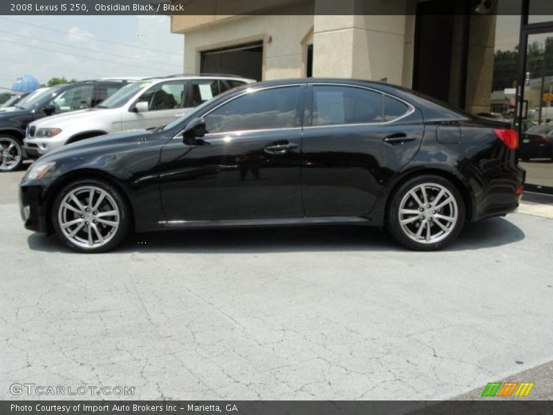 Obsidian Black / Black 2008 Lexus IS 250