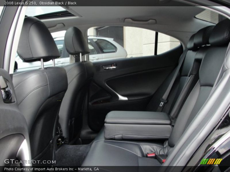 Obsidian Black / Black 2008 Lexus IS 250