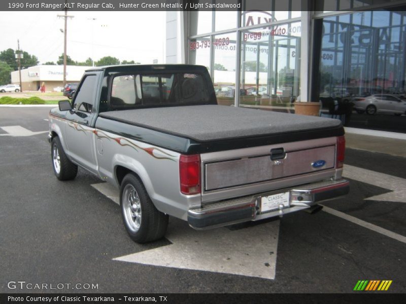 Hunter Green Metallic / Light Sandalwood 1990 Ford Ranger XLT Regular Cab