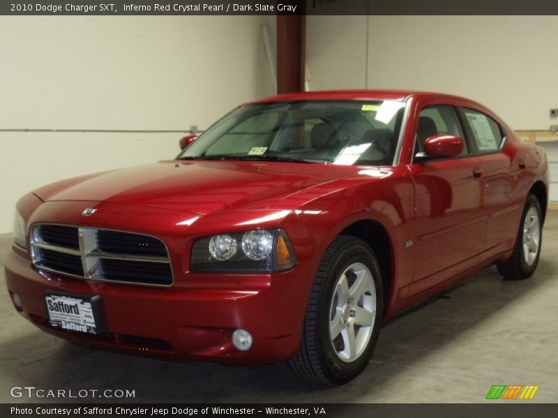 Inferno Red Crystal Pearl / Dark Slate Gray 2010 Dodge Charger SXT