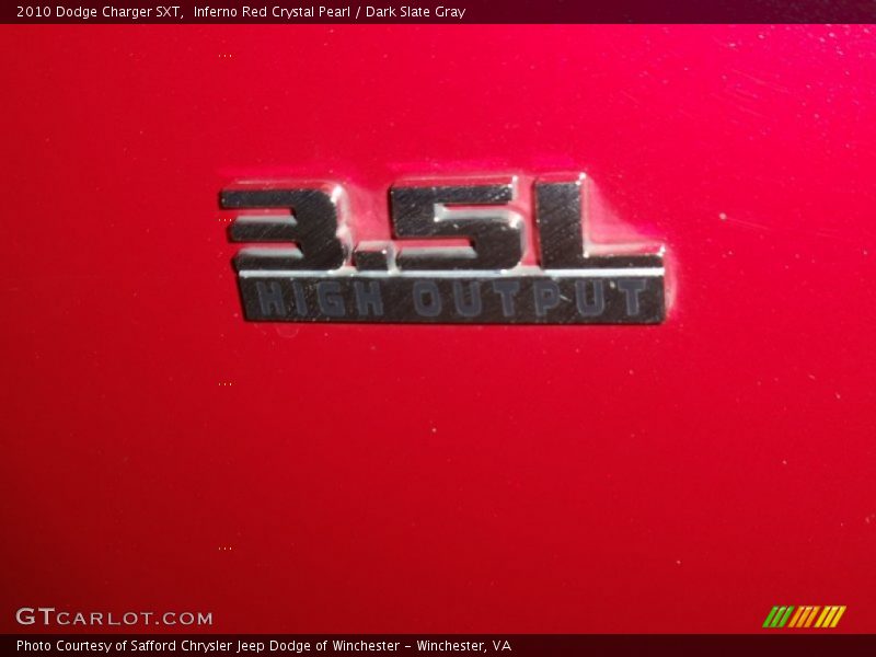Inferno Red Crystal Pearl / Dark Slate Gray 2010 Dodge Charger SXT