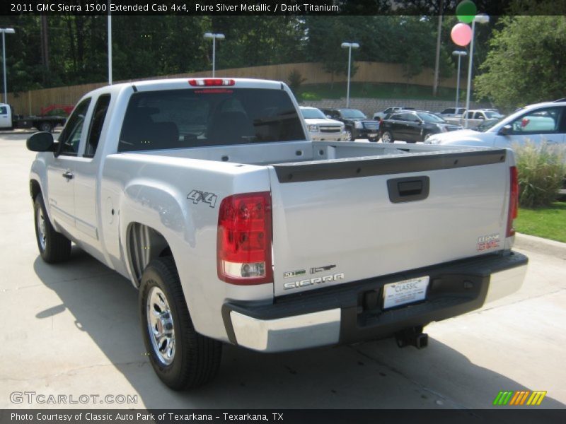 Pure Silver Metallic / Dark Titanium 2011 GMC Sierra 1500 Extended Cab 4x4