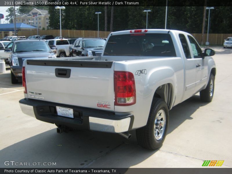 Pure Silver Metallic / Dark Titanium 2011 GMC Sierra 1500 Extended Cab 4x4