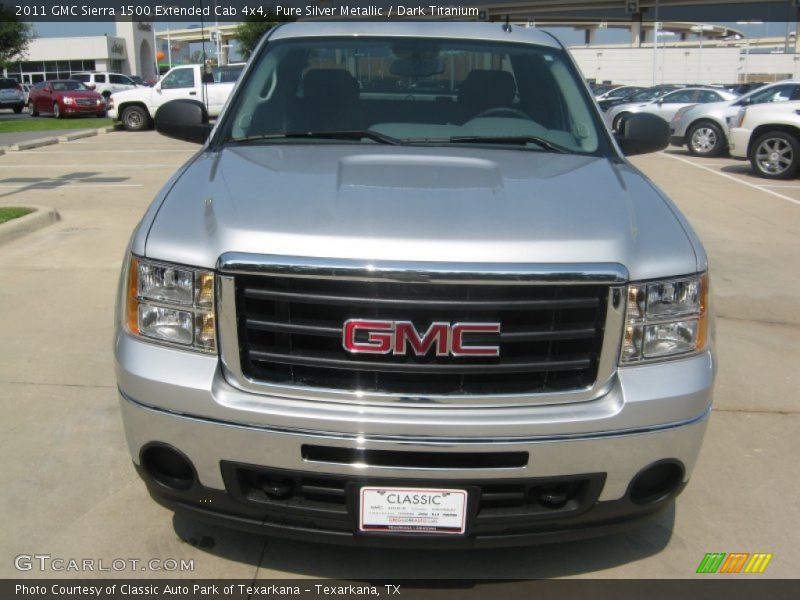 Pure Silver Metallic / Dark Titanium 2011 GMC Sierra 1500 Extended Cab 4x4
