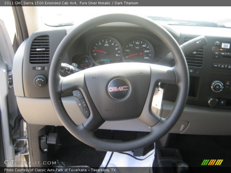 Pure Silver Metallic / Dark Titanium 2011 GMC Sierra 1500 Extended Cab 4x4
