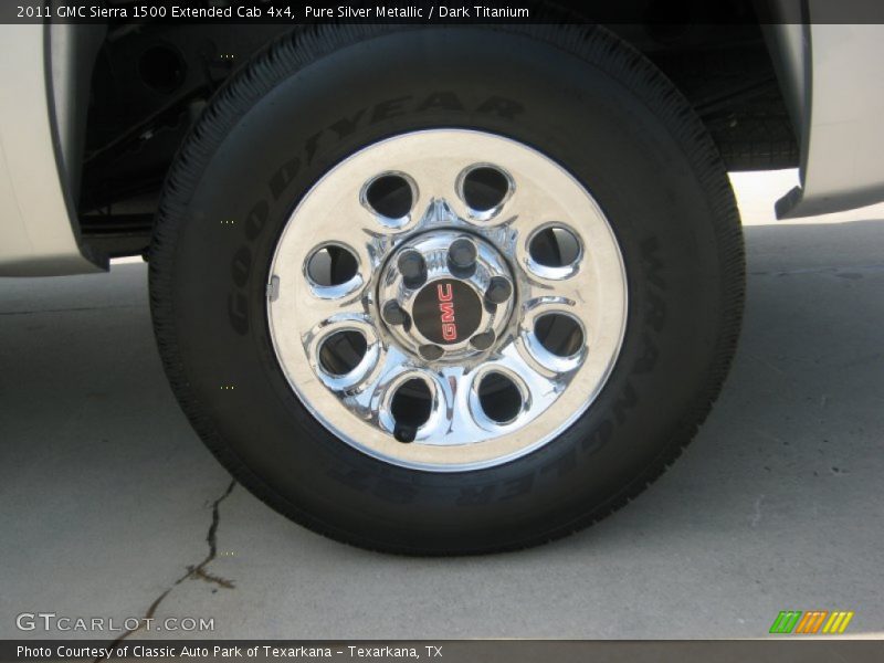 Pure Silver Metallic / Dark Titanium 2011 GMC Sierra 1500 Extended Cab 4x4