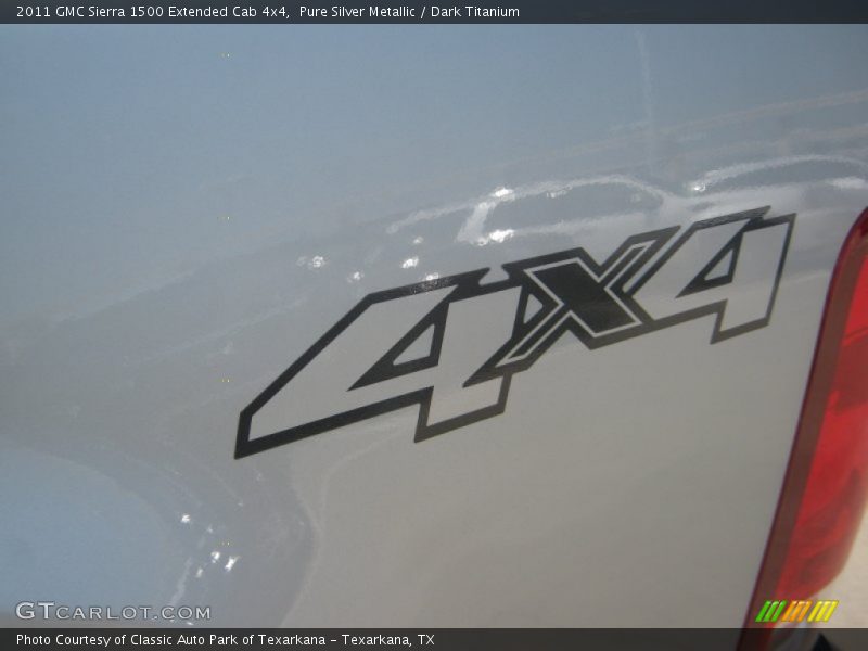 Pure Silver Metallic / Dark Titanium 2011 GMC Sierra 1500 Extended Cab 4x4