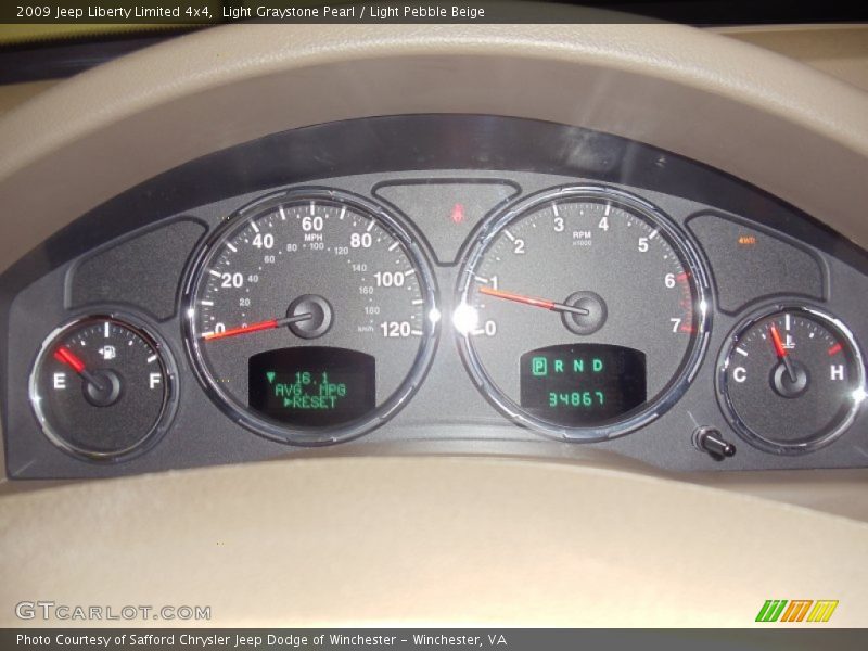 Light Graystone Pearl / Light Pebble Beige 2009 Jeep Liberty Limited 4x4