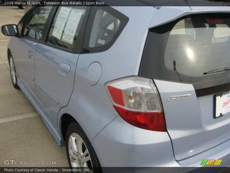 Tidewater Blue Metallic / Sport Black 2009 Honda Fit Sport