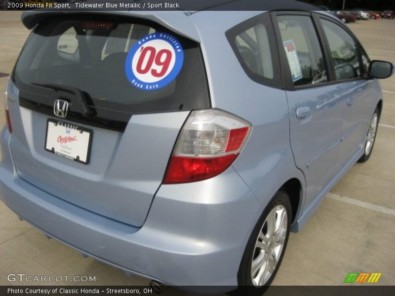 Tidewater Blue Metallic / Sport Black 2009 Honda Fit Sport