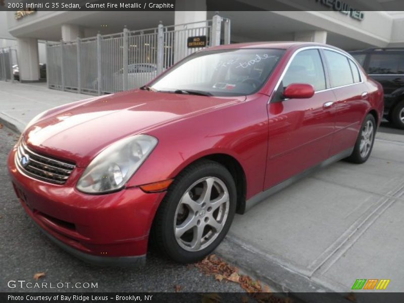 Garnet Fire Metallic / Graphite 2003 Infiniti G 35 Sedan