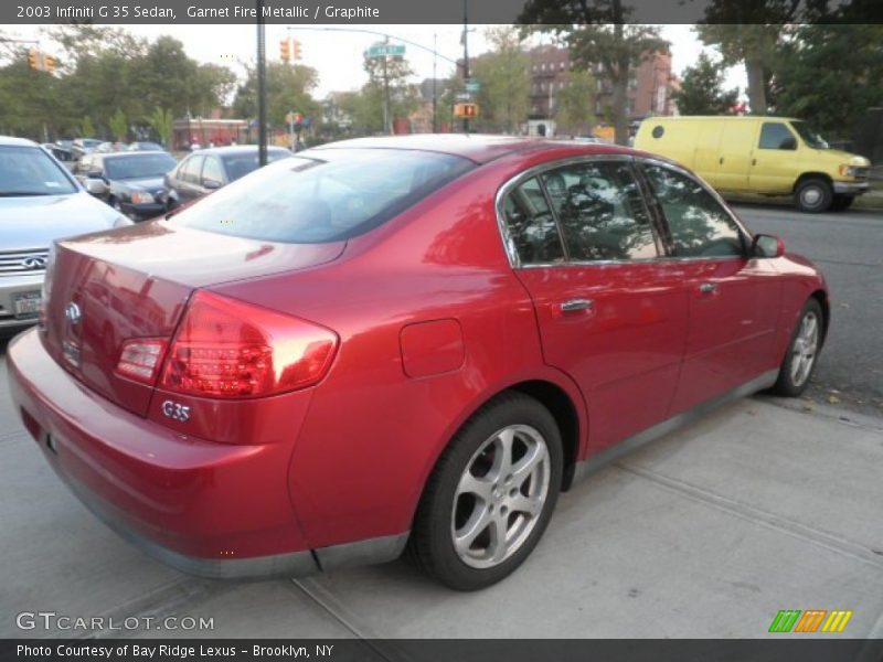 Garnet Fire Metallic / Graphite 2003 Infiniti G 35 Sedan