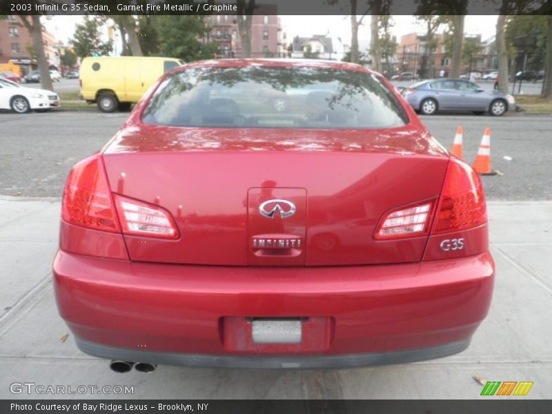 Garnet Fire Metallic / Graphite 2003 Infiniti G 35 Sedan
