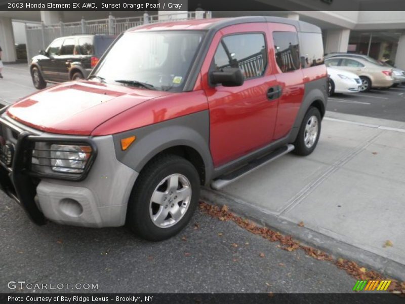 Sunset Orange Pearl / Gray 2003 Honda Element EX AWD