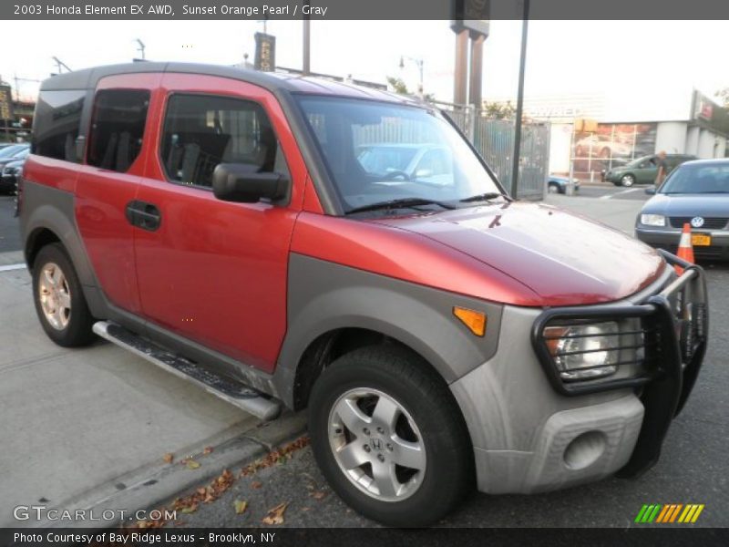 Sunset Orange Pearl / Gray 2003 Honda Element EX AWD