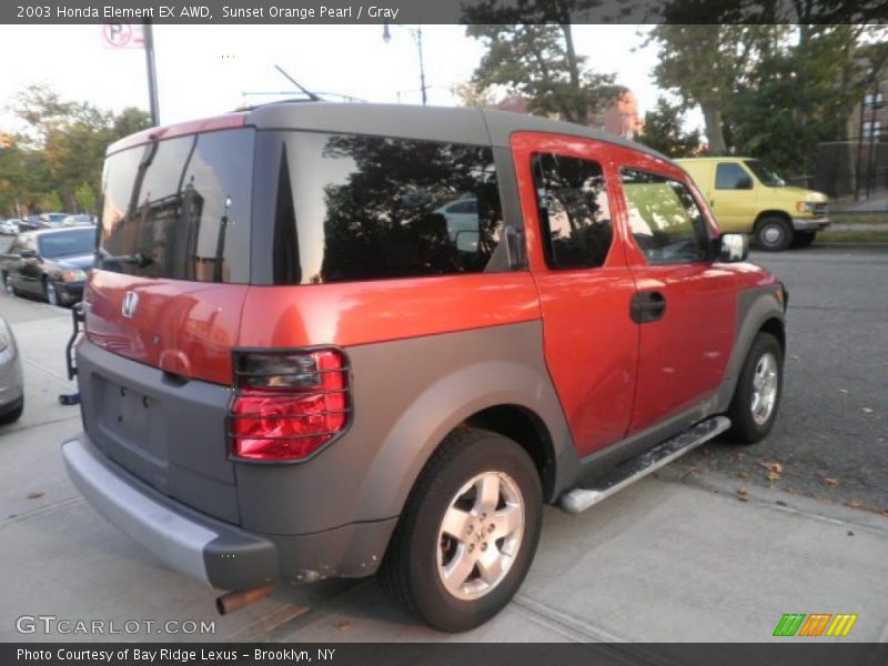 Sunset Orange Pearl / Gray 2003 Honda Element EX AWD