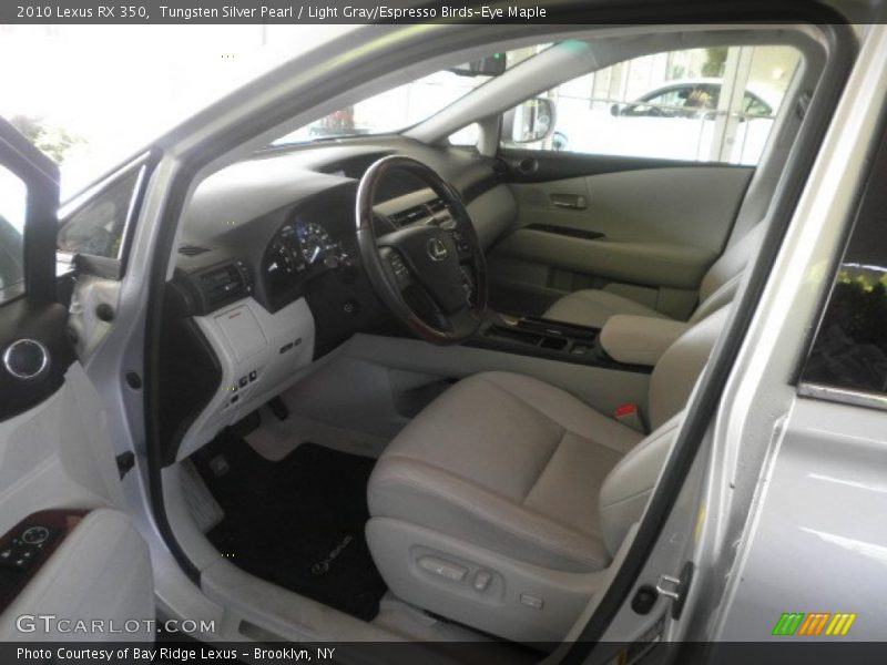 Tungsten Silver Pearl / Light Gray/Espresso Birds-Eye Maple 2010 Lexus RX 350