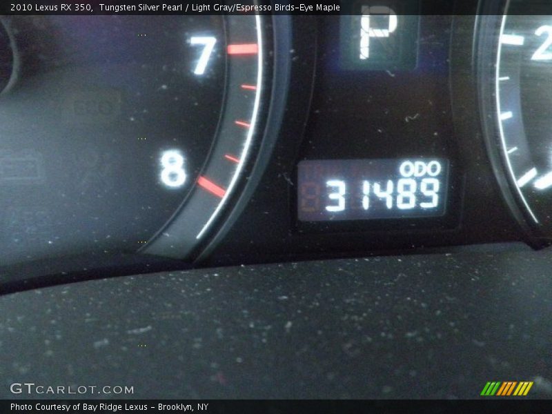 Tungsten Silver Pearl / Light Gray/Espresso Birds-Eye Maple 2010 Lexus RX 350