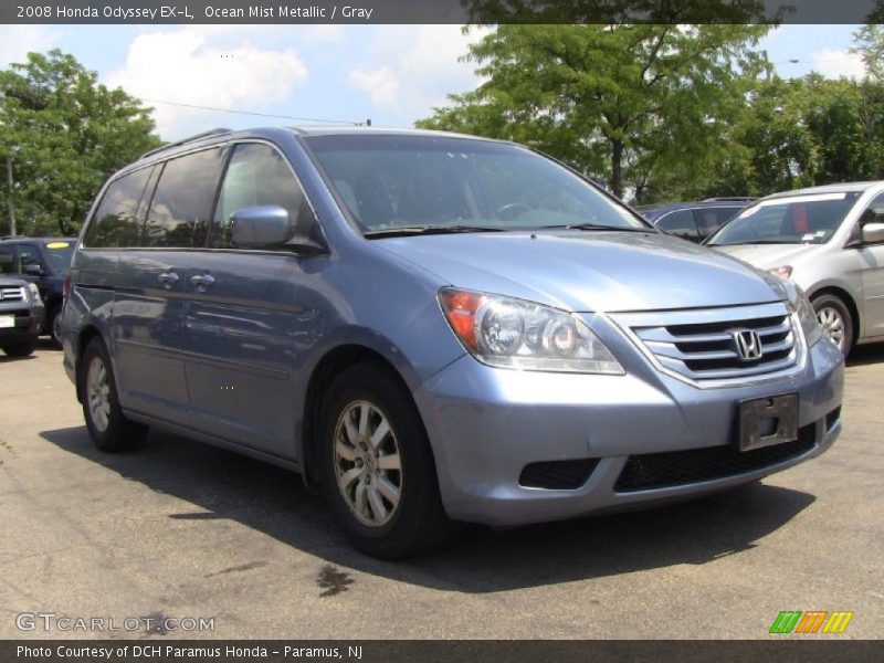 Ocean Mist Metallic / Gray 2008 Honda Odyssey EX-L