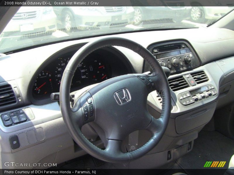 Ocean Mist Metallic / Gray 2008 Honda Odyssey EX-L
