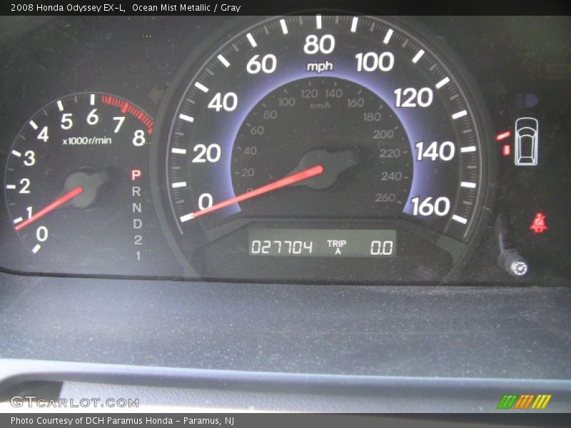 Ocean Mist Metallic / Gray 2008 Honda Odyssey EX-L