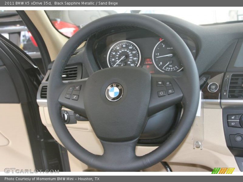 Black Sapphire Metallic / Sand Beige 2011 BMW X5 xDrive 35d