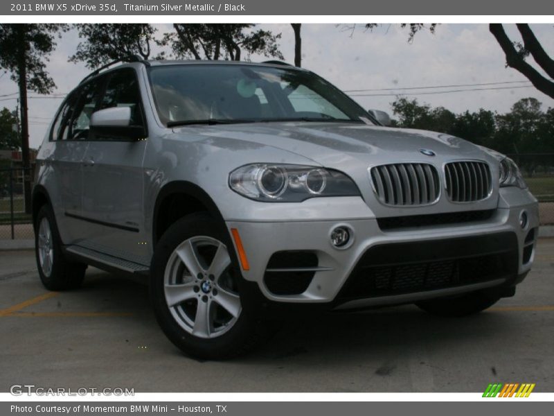 Titanium Silver Metallic / Black 2011 BMW X5 xDrive 35d