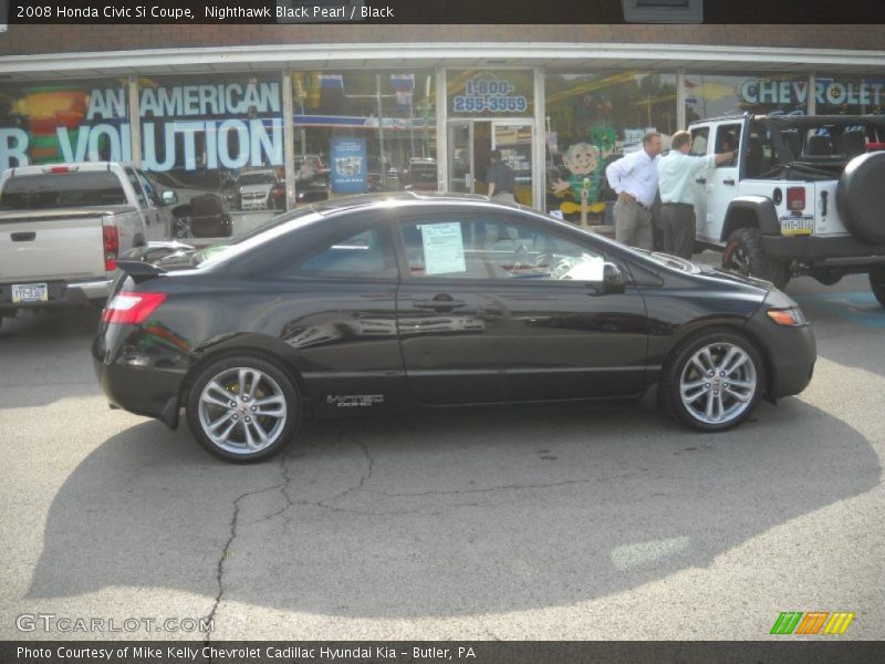 Nighthawk Black Pearl / Black 2008 Honda Civic Si Coupe