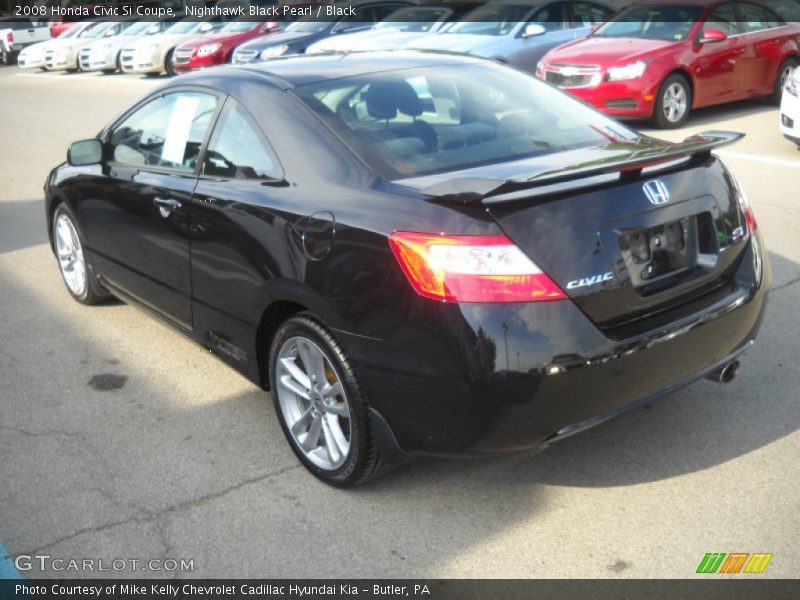 Nighthawk Black Pearl / Black 2008 Honda Civic Si Coupe