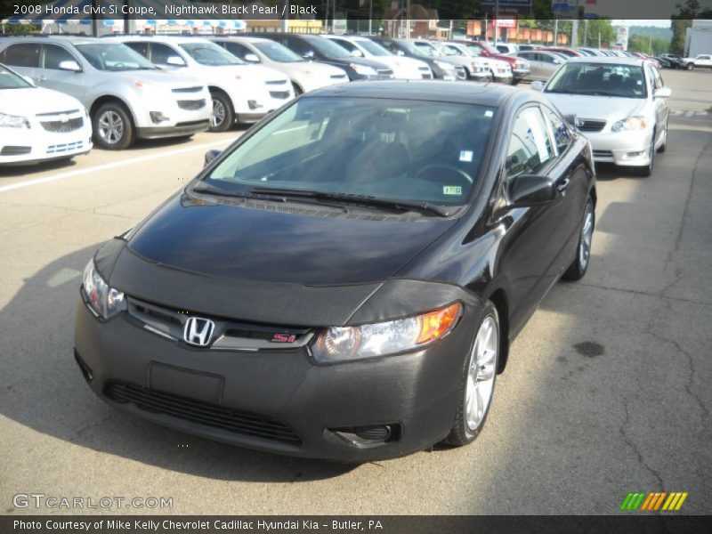 Nighthawk Black Pearl / Black 2008 Honda Civic Si Coupe