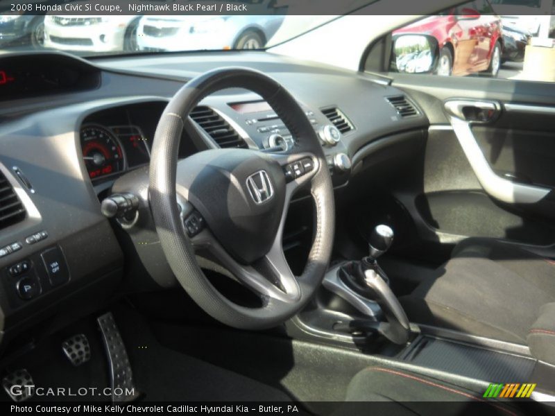 Nighthawk Black Pearl / Black 2008 Honda Civic Si Coupe