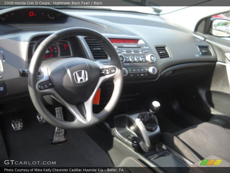 Nighthawk Black Pearl / Black 2008 Honda Civic Si Coupe