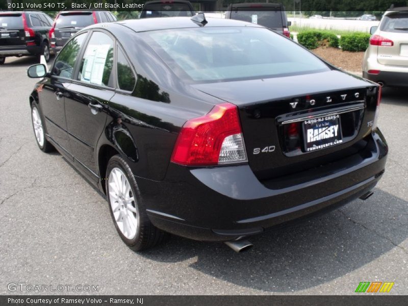 Black / Off Black Leather 2011 Volvo S40 T5