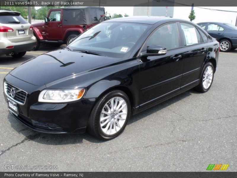 Black / Off Black Leather 2011 Volvo S40 T5