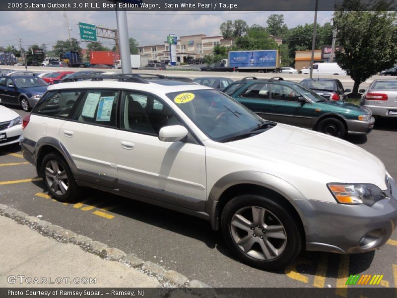 Satin White Pearl / Taupe 2005 Subaru Outback 3.0 R L.L. Bean Edition Wagon