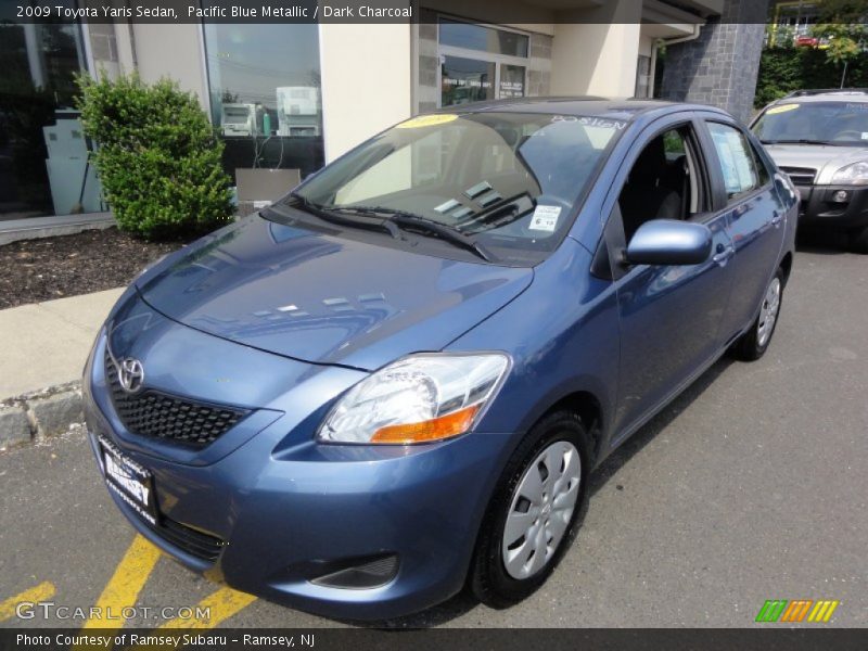 Pacific Blue Metallic / Dark Charcoal 2009 Toyota Yaris Sedan