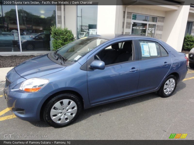 Pacific Blue Metallic / Dark Charcoal 2009 Toyota Yaris Sedan