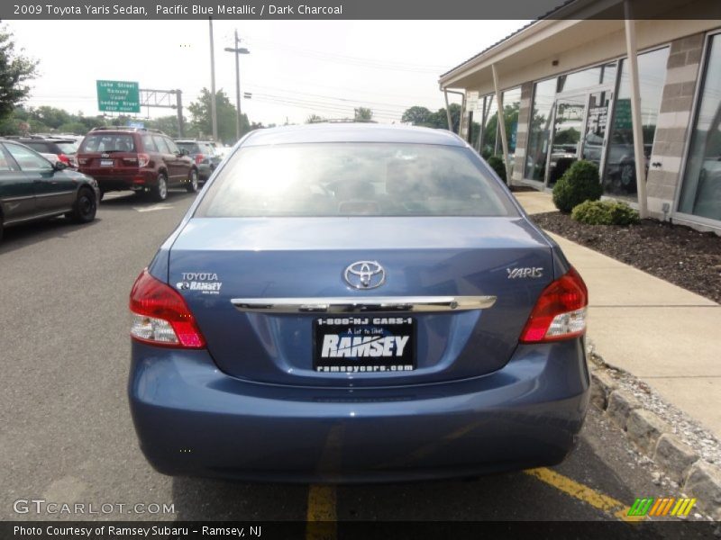 Pacific Blue Metallic / Dark Charcoal 2009 Toyota Yaris Sedan