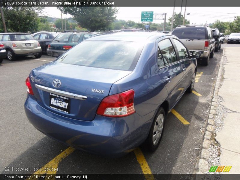 Pacific Blue Metallic / Dark Charcoal 2009 Toyota Yaris Sedan