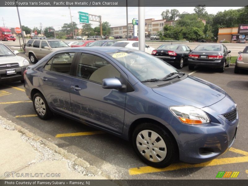 Pacific Blue Metallic / Dark Charcoal 2009 Toyota Yaris Sedan