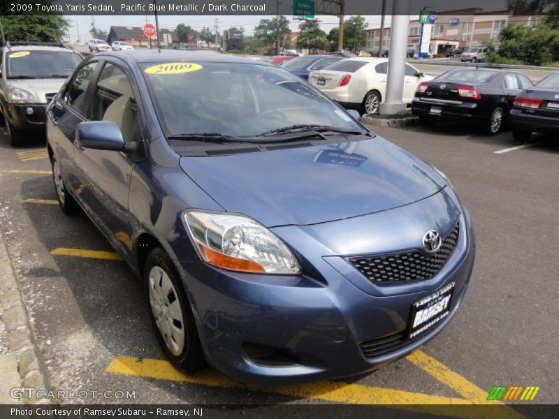 Pacific Blue Metallic / Dark Charcoal 2009 Toyota Yaris Sedan