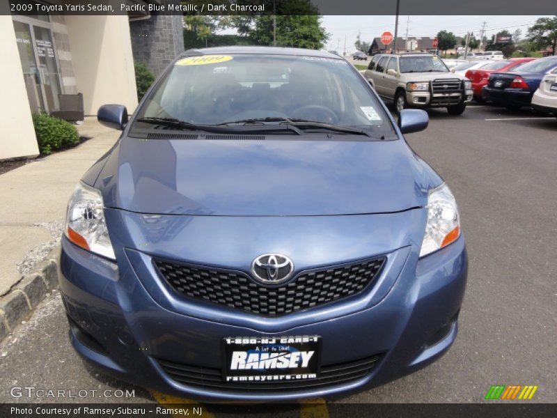Pacific Blue Metallic / Dark Charcoal 2009 Toyota Yaris Sedan