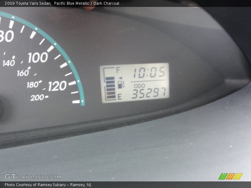 Pacific Blue Metallic / Dark Charcoal 2009 Toyota Yaris Sedan