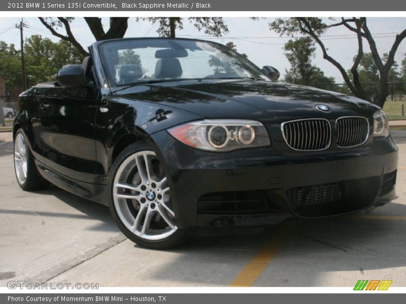 Black Sapphire Metallic / Black 2012 BMW 1 Series 135i Convertible