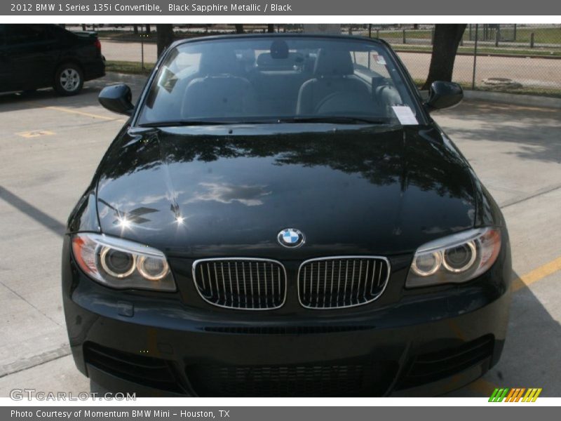 Black Sapphire Metallic / Black 2012 BMW 1 Series 135i Convertible